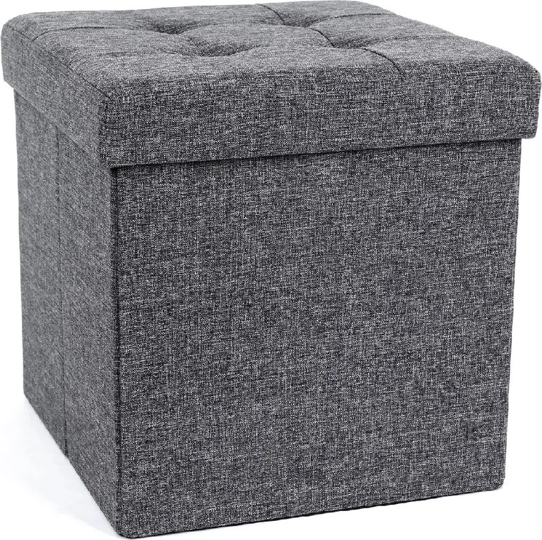 Taburet cu spatiu depozitare LAFINA 38x38 cm, gri