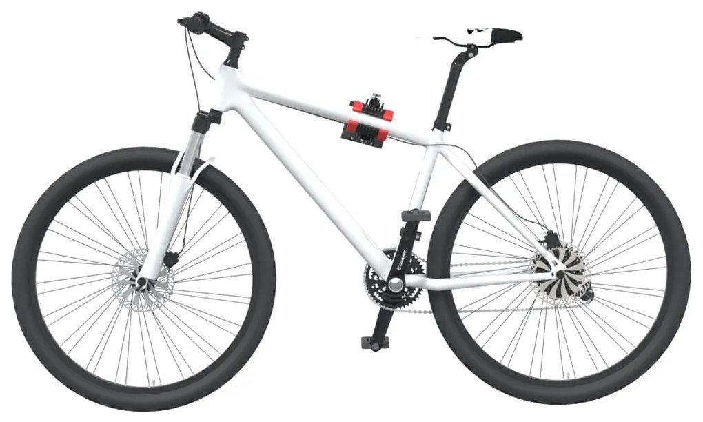 vidaXL Suport reparații biciclete de perete, pliabil, roșu/ negru oțel