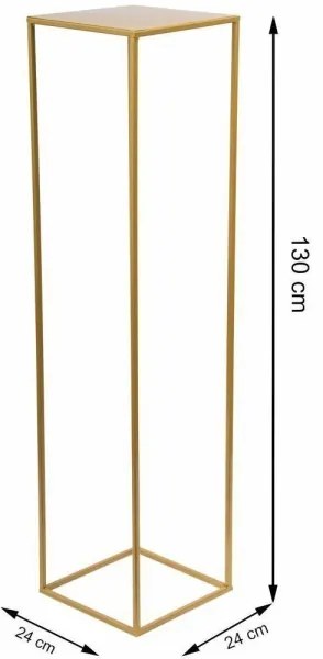 Suport pentru flori 130x24 cm, culoare aurie