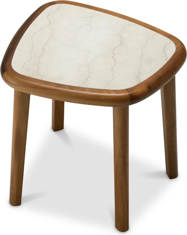 Masuta laterala LUX, Marmura, Lemn, Wilma