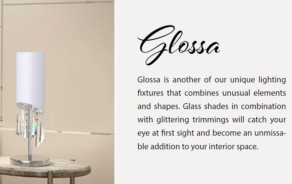 Candelabru modern design deosebit Cristal Bohemia Exclusive GLOSSA 02-CH