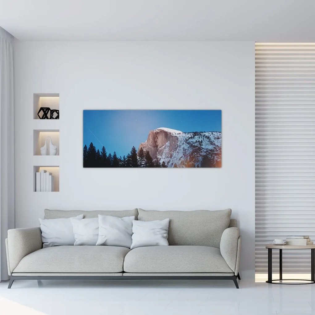 Tablou - Crestele munților noaptea (120x50 cm)