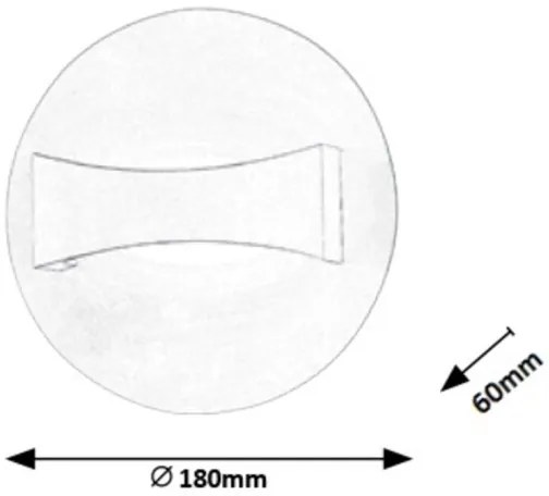Rabalux 1437 - Aplică perete LED NEVILLE LED/6W/230V