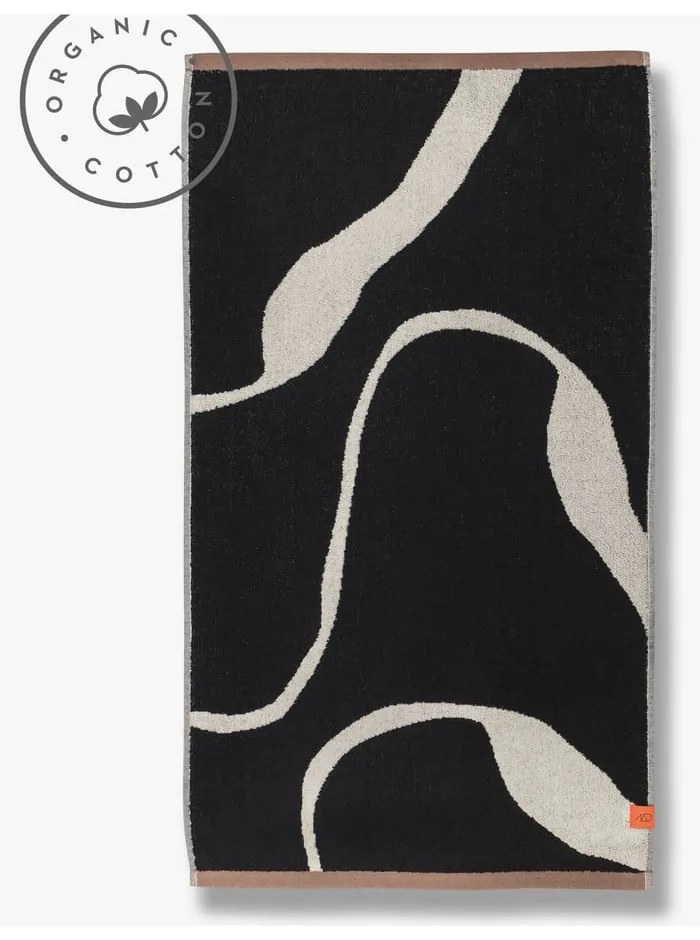 Prosoape negre-albe 2 buc. din bumbac organic 50x90 cm Nova Arte – Mette Ditmer Denmark