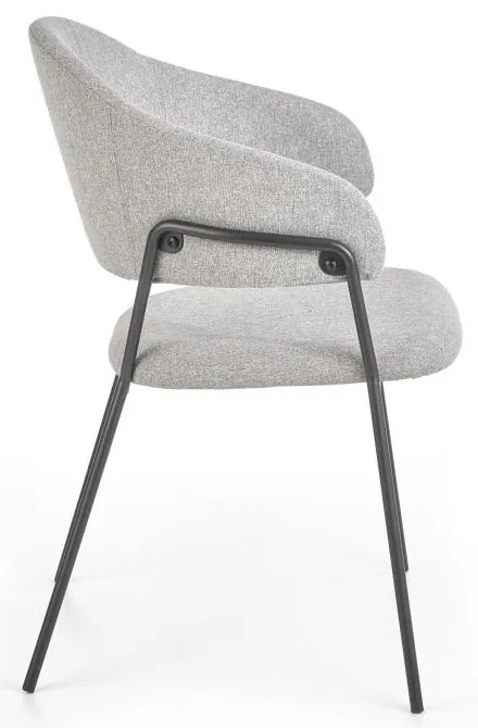 Scaun de bucaterie Derrick, gri/negru