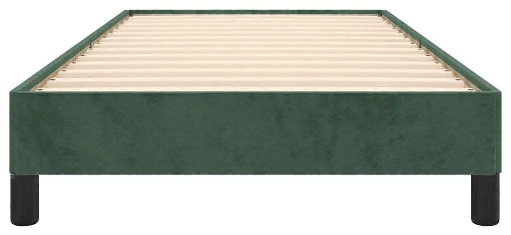 Cadru de pat, verde inchis, 100x200 cm, catifea Verde inchis, 25 cm, 100 x 200 cm