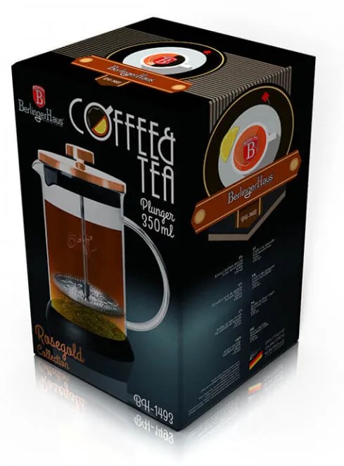 Infuzor pentru cafea si ceai 350 ml Rose Gold Collection Berlinger Haus BH 1493