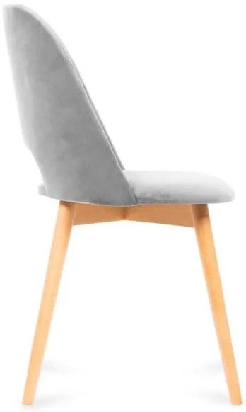 Scaun de dining TINO 86x48 cm gri/stejar deschis