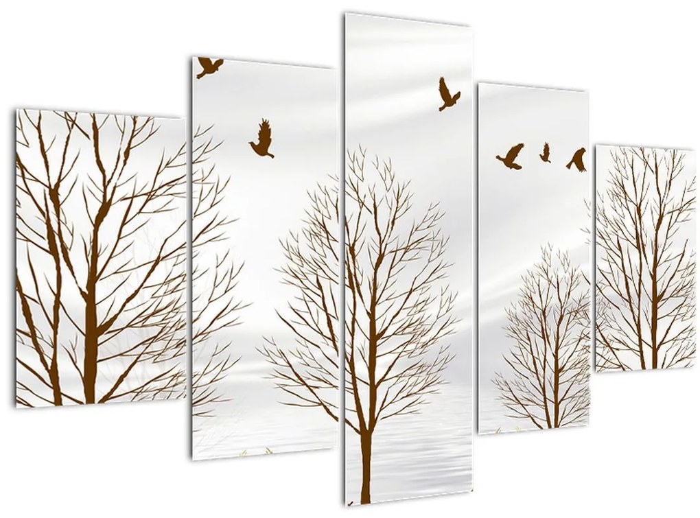 Tablou - Cerb lângă râu (150x105 cm)