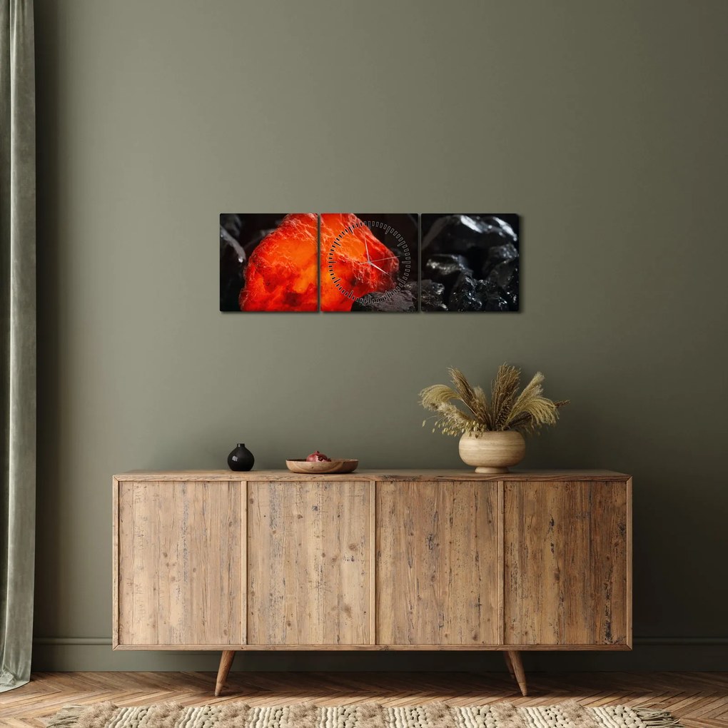 Tablou - Mineral strălucitor (cu ceas) (90x30 cm)