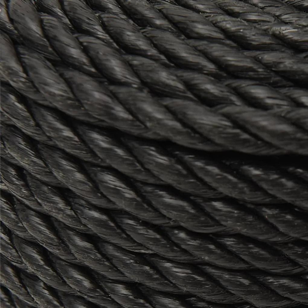 Franghie de lucru, negru, 16 mm, 250 m, polipropilena 1, Negru, 250 m, 16 mm