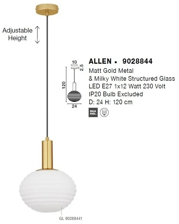Lustra/Pendul design modern decorativ ALLEN D-24cm