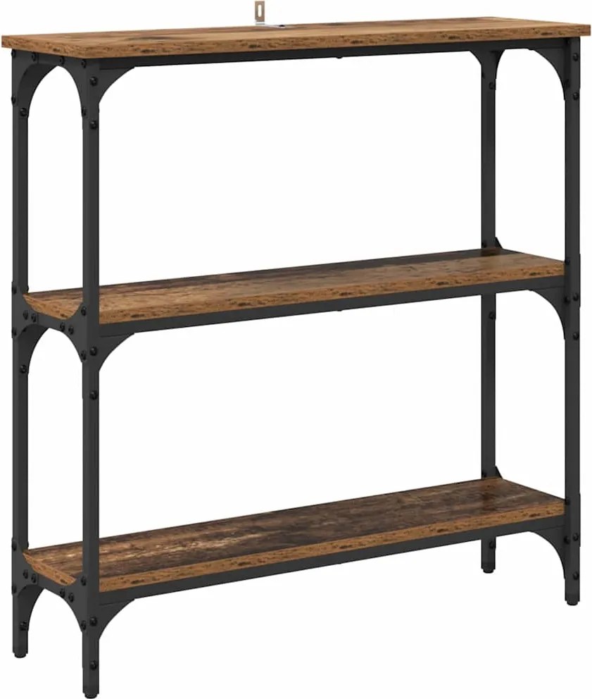 vidaXL Masă de consolă Lemn vechi 75 x 22,5 x 75 cm Lemn compozit