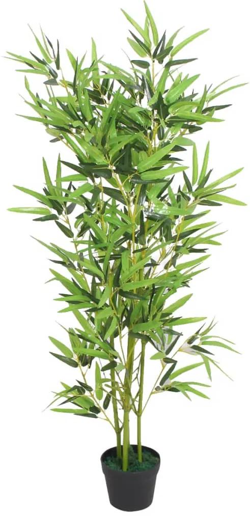 244456 vidaXL Bambus artificial cu ghiveci 120 cm, verde
