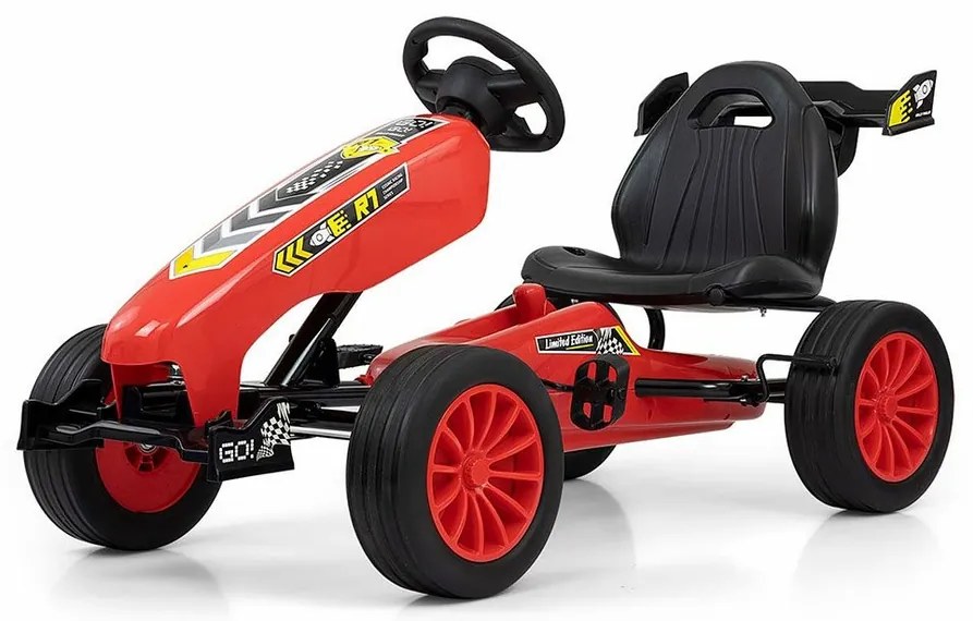 Milly Mally Quadricycle Go-kart Rocket, roșu