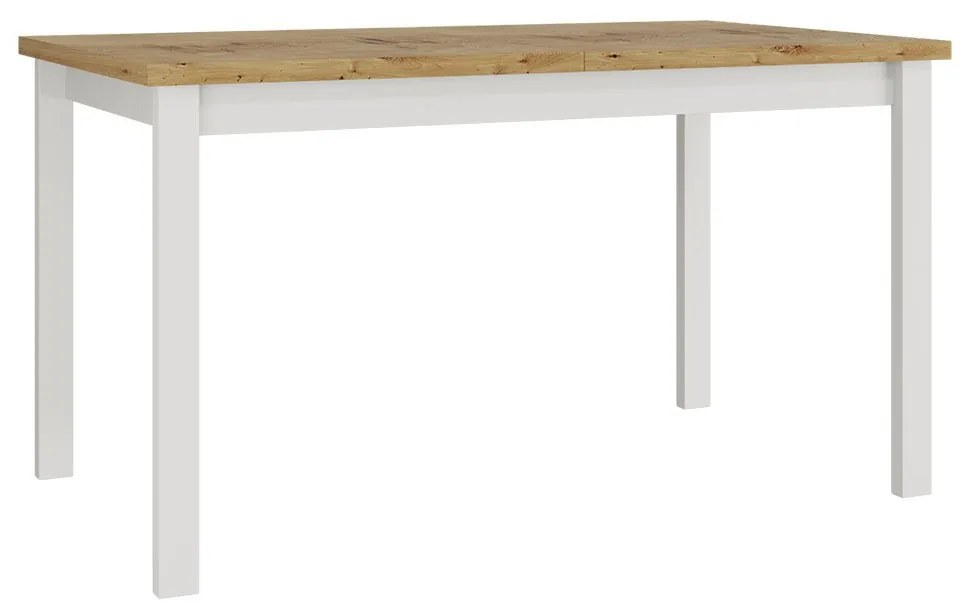 Masă sufragerie extensibilă Deasal 80 x 140 180 II (Stejar artisan + Alb) (pentru 4-8 persoane). 1105368