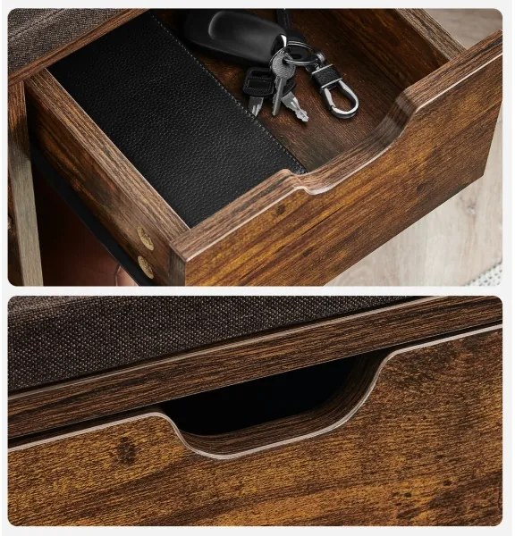 Pantofar VOREN, maro/negru