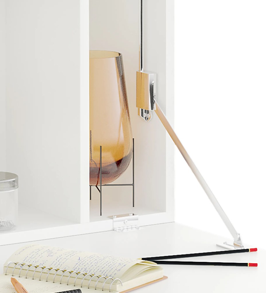 HOMCOM Birou suspendat, masă de perete rabatabilă și birou de perete cu depozitare - 77 x 20 x 51 cm | Aosom Romania