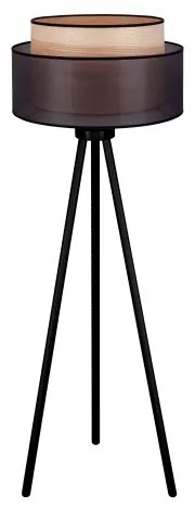 Lampadar WOOD Duolla BOHO 1xE27/15W/230V d. 45 cm negru/bej