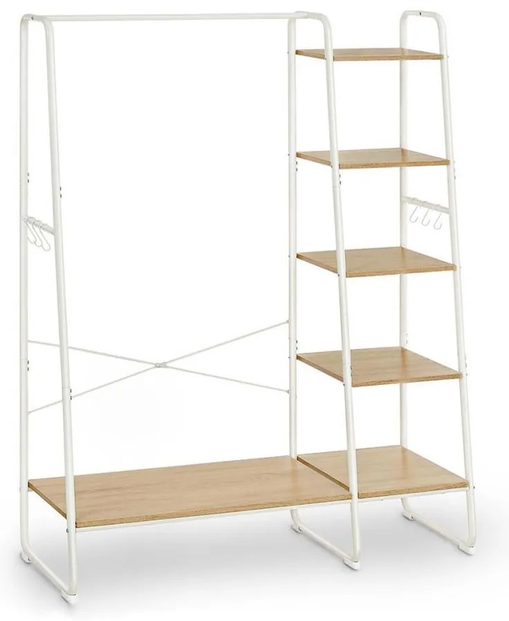 Cuier de podea LINEA, alb/maro