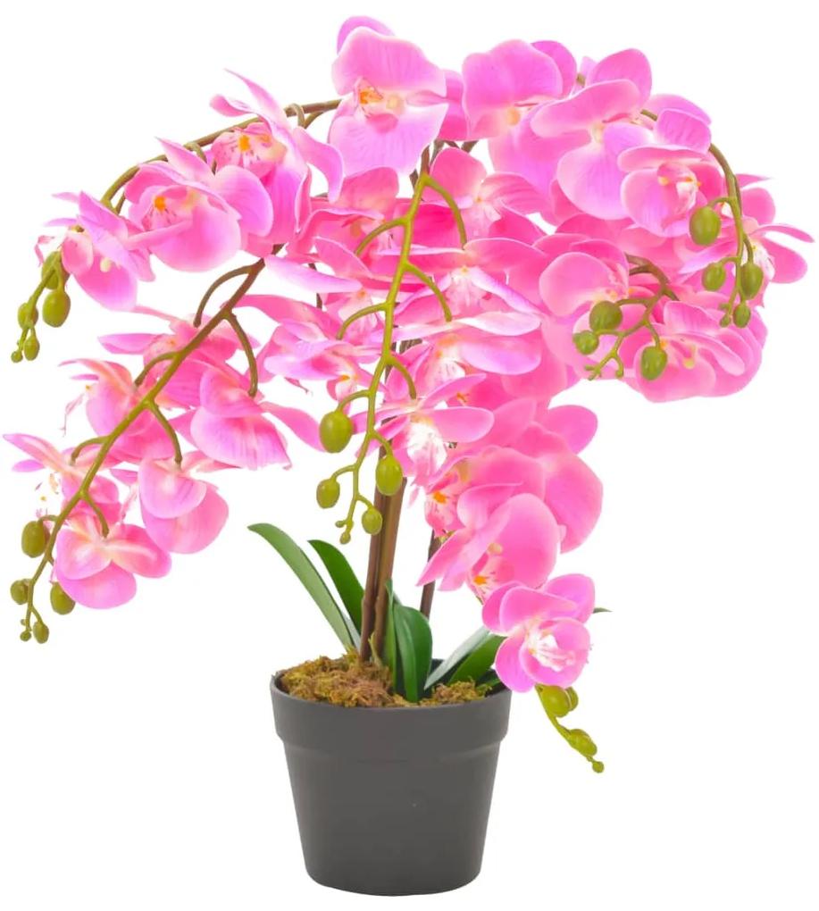 Planta artificiala orhidee cu ghiveci, roz, 60 cm 1, Roz, 60 cm