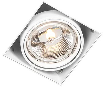 Set de 6 spoturi încastrate albe GU10 AR111 fără ramă, reglabile - Oneon