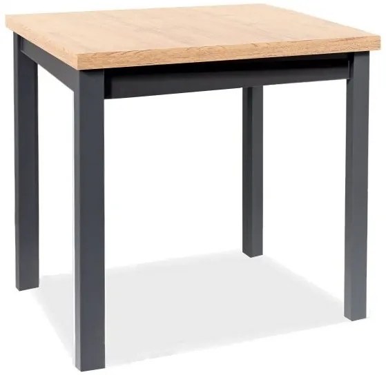 Masa Adam stejar artizan/negru L90x65 cm