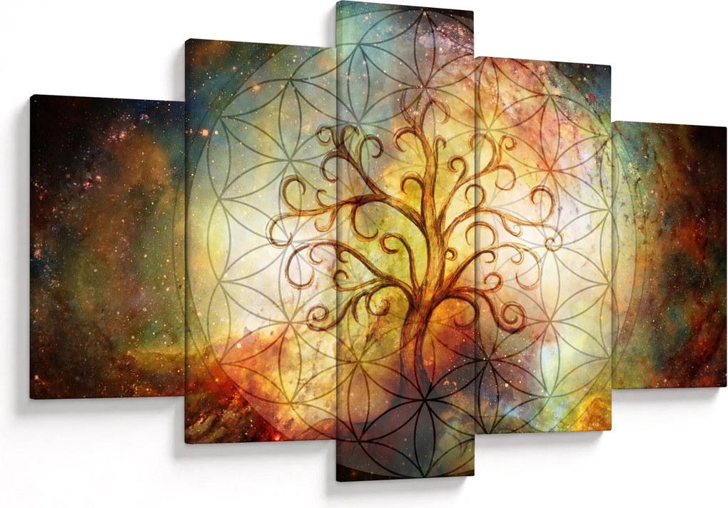 Tablou abstract cu copac (150x105 cm)