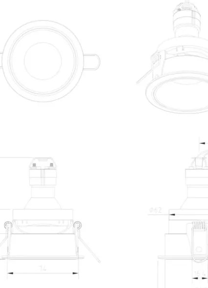 Spot incastrabil design modern Share negru/auriu MYDL053-01BMG