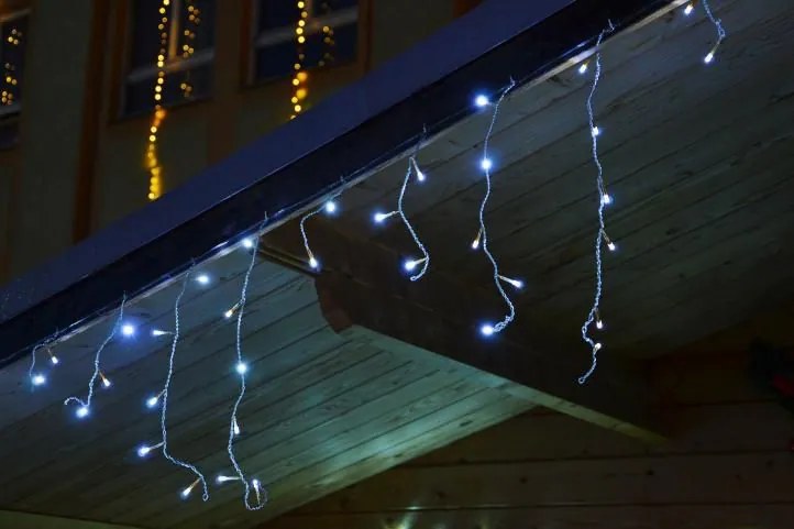 Instalație luminoasă Crăciun, tip perdea ploaie, - 2.7m, 72 LED, alb rece