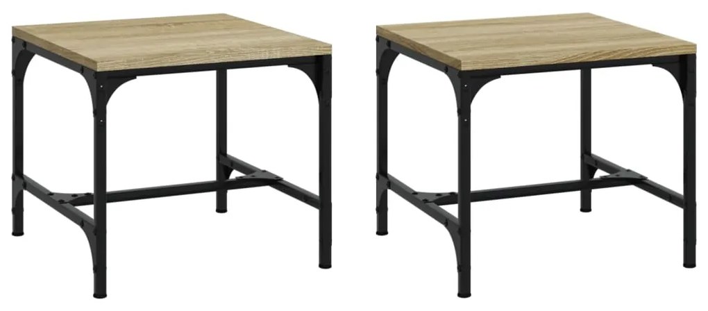 819405 vidaXL Mese laterale 2 buc. stejar sonoma 40x40x35 cm lemn prelucrat