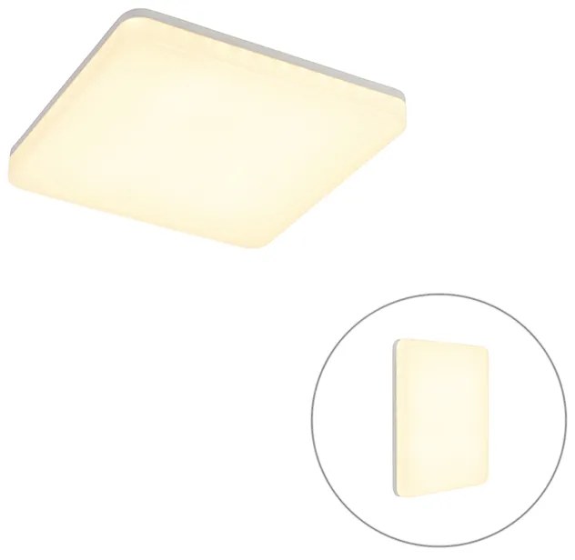 Plafonieră pătrată modernă cu LED inclus - Plater
