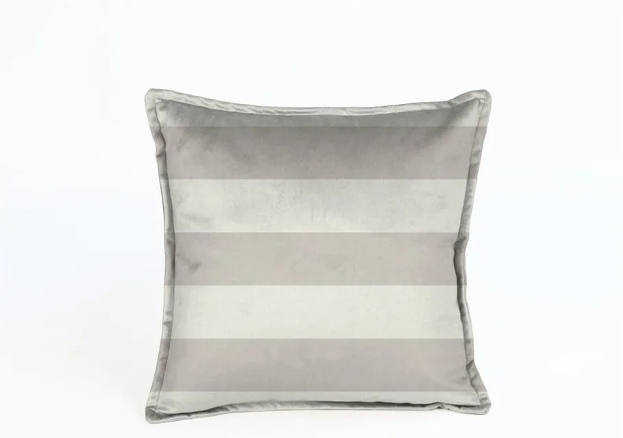 Față de pernă decorativă Velvet Atelier Stripes, 45 x 45 cm, bej