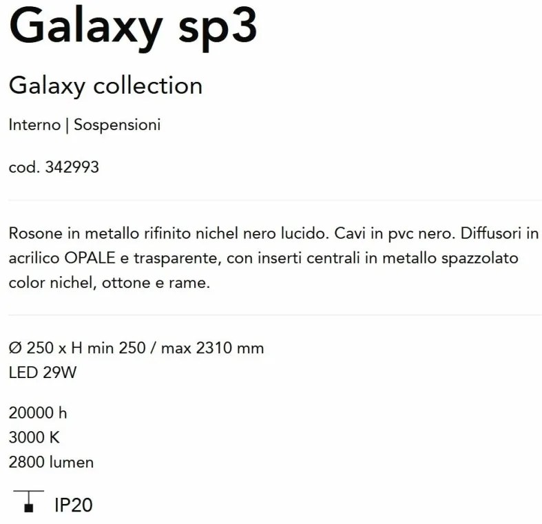 Lustra LED suspendata design decorativ Galaxy sp3