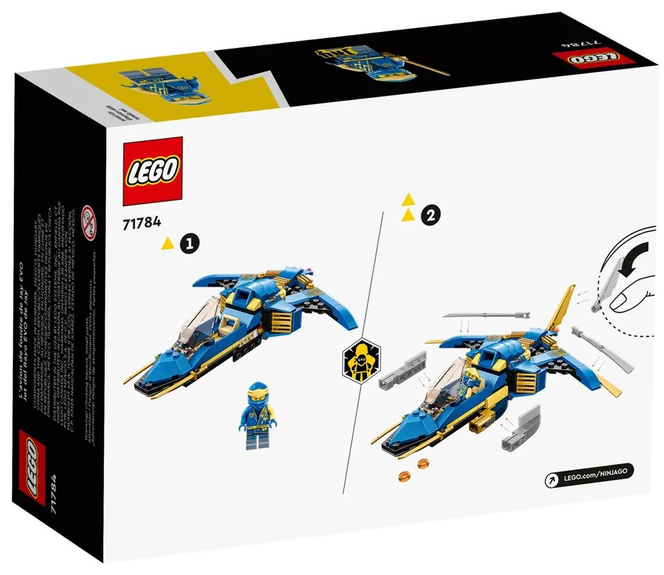 Set de construit LEGO Ninjago, Avionul EVO al lui Jay, 146 piese