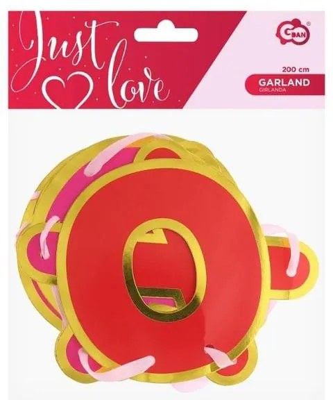 Iubire XOXO Red XOXO semn 200 cm