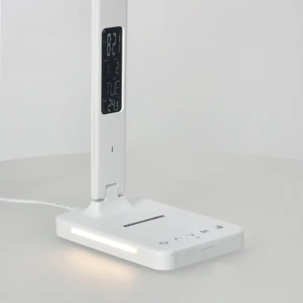 Lampă LED dimabilă cu funcție de încărcare fără fir Qi, afișaj și port USB LED/7W/230V 3000-6000K