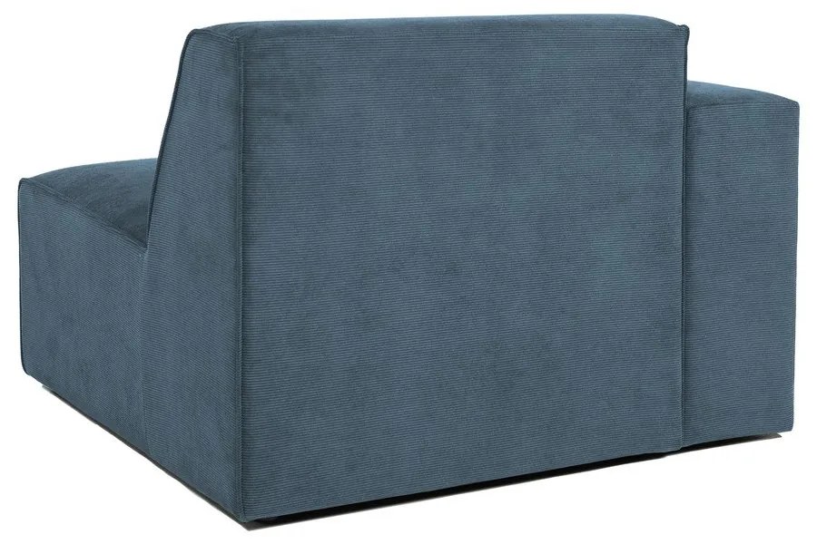 Modul pentru canapea albastru cu tapițerie din catifea reiată (cu colț pe partea stângă ) Sting – Scandic