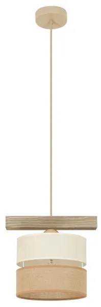 Lustră pe cablu Brilagi FOREST 1xE27/15W/230V pin/bej/crem
