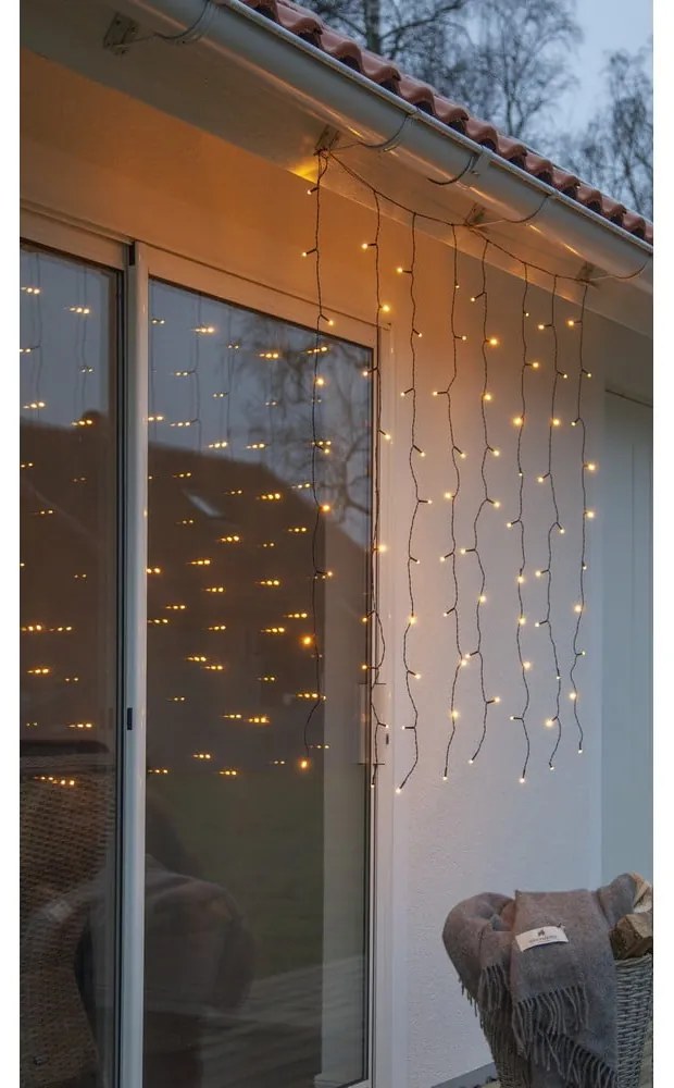 Șirag luminos pentru exterior cu LED Star Trading Curtain, lungime 1,3 m