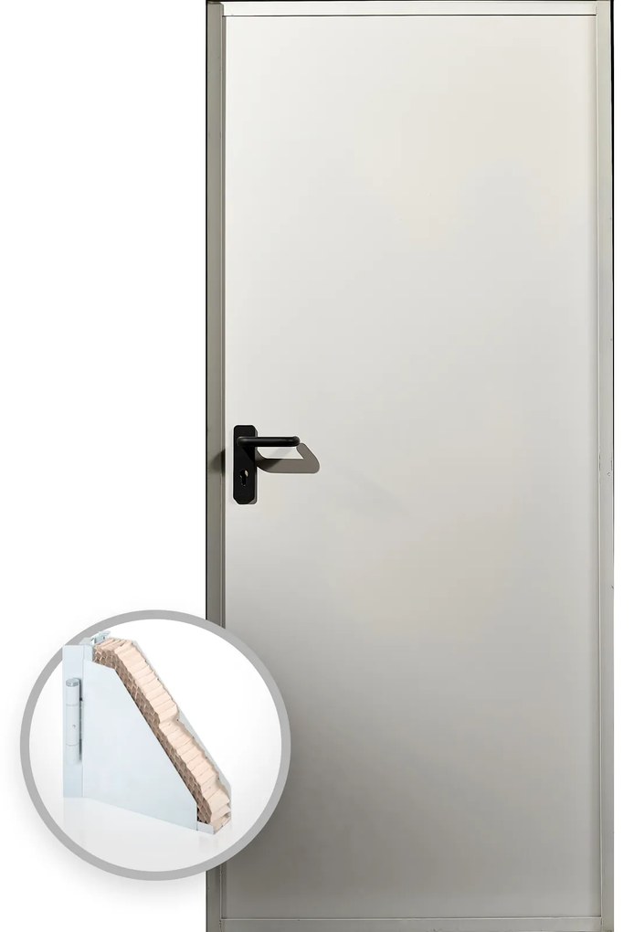 Usa metalica multifunctionala TWIN - Dierre RAL1013, 1000, 2050, Fagure de stabilizare, Nu