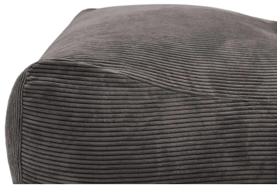 Fotoliu bean bag albastru cu tapițerie din catifea reiată Sofa Lounge – SLOWDOWN