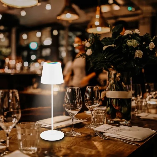 Briloner COLORIS 7559016-LED Lampă de birou LED RGB, 3,5W/5V, IP44, 2000mAh, Wi-Fi Tuya