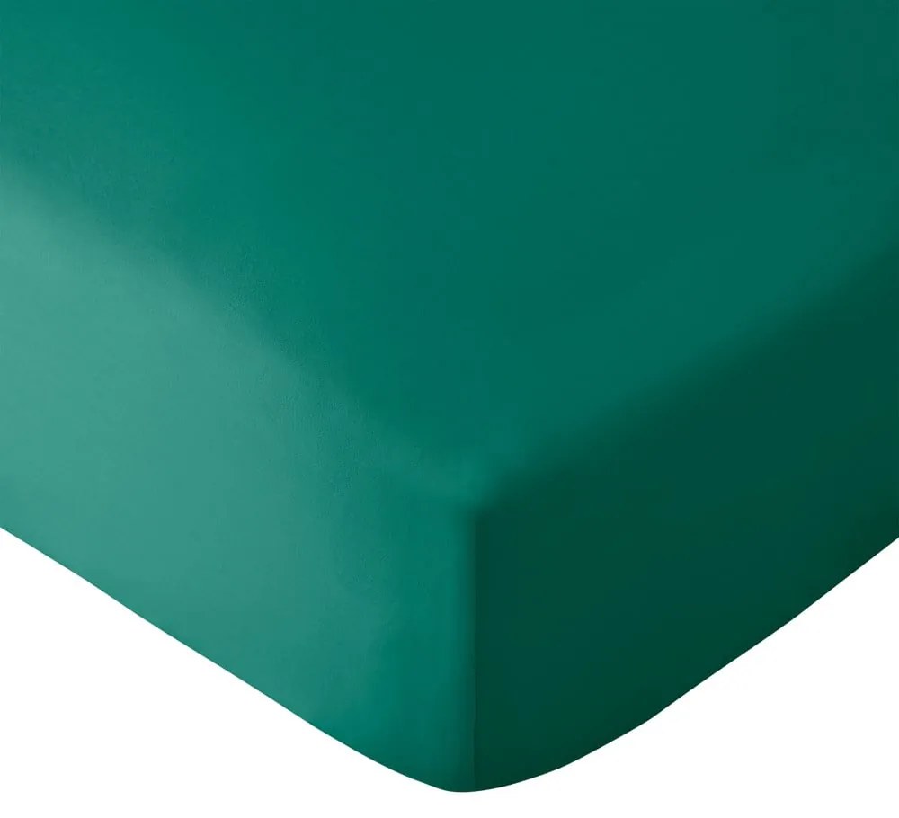 Cearceaf albastru-verde cu elastic 90x190 cm So Soft Non-Iron – Catherine Lansfield