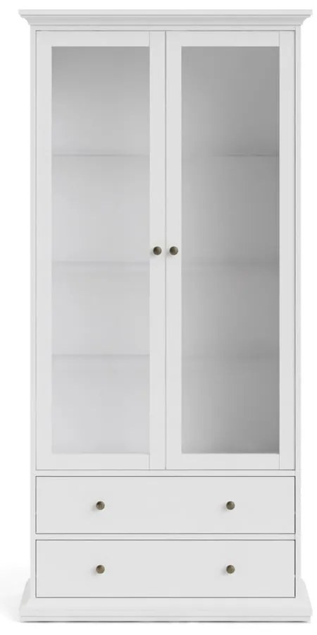 Vitrină albă 96x201 cm Paris – Tvilum