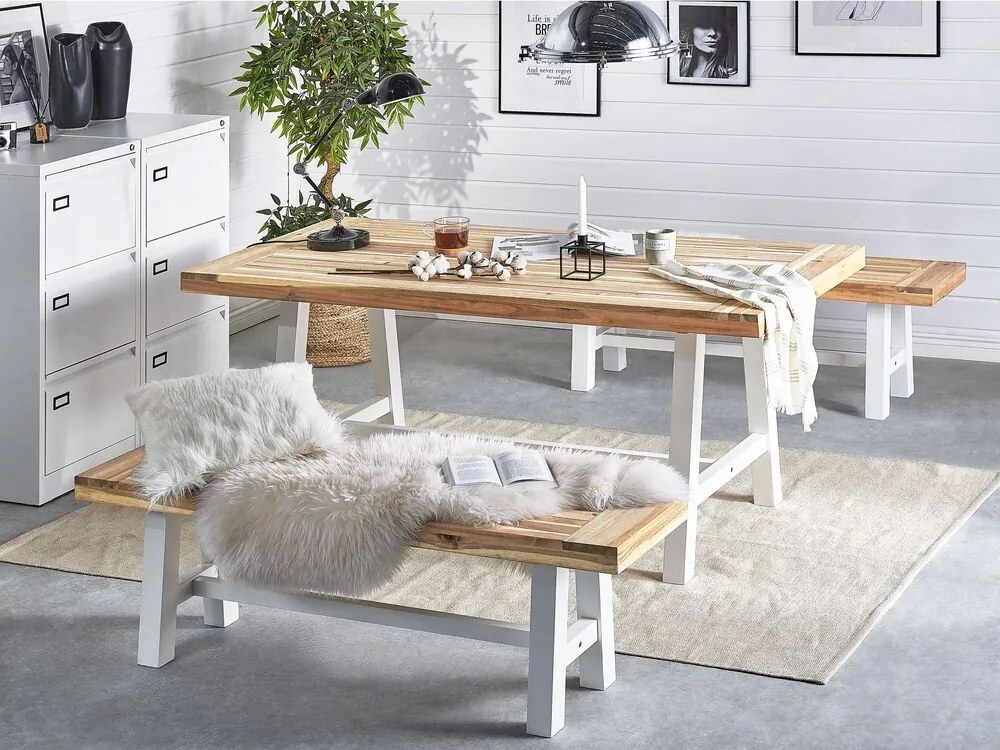 Set de masă pentru grădină Scalia (alb). 1011608