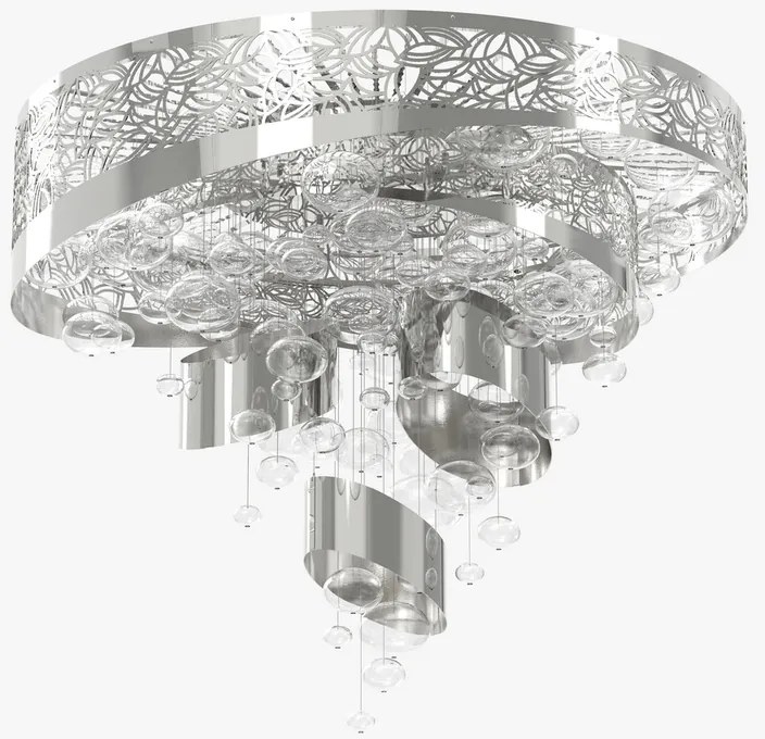 Lustra LED aplicata moderna design LUX, diametru 100cm, GLORY 01-CH