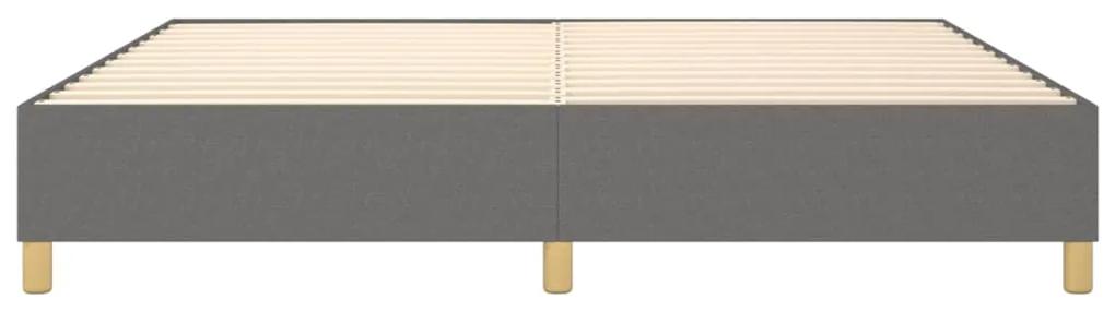Cadru de pat box spring, gri inchis, 200x200 cm, textil Morke gra, 35 cm, 200 x 200 cm