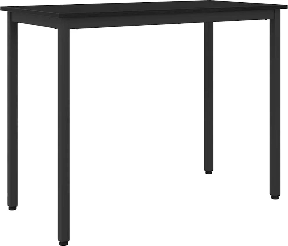 vidaXL masă Stejar Negru 100 x 50 x 76,5 cm Lemn ingineresc și oțel