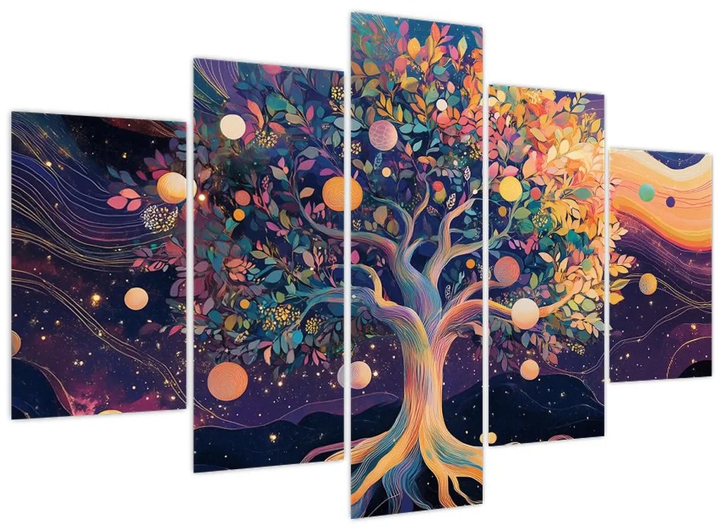 Tablou – Arbore violet plin de energie (150x105 cm)